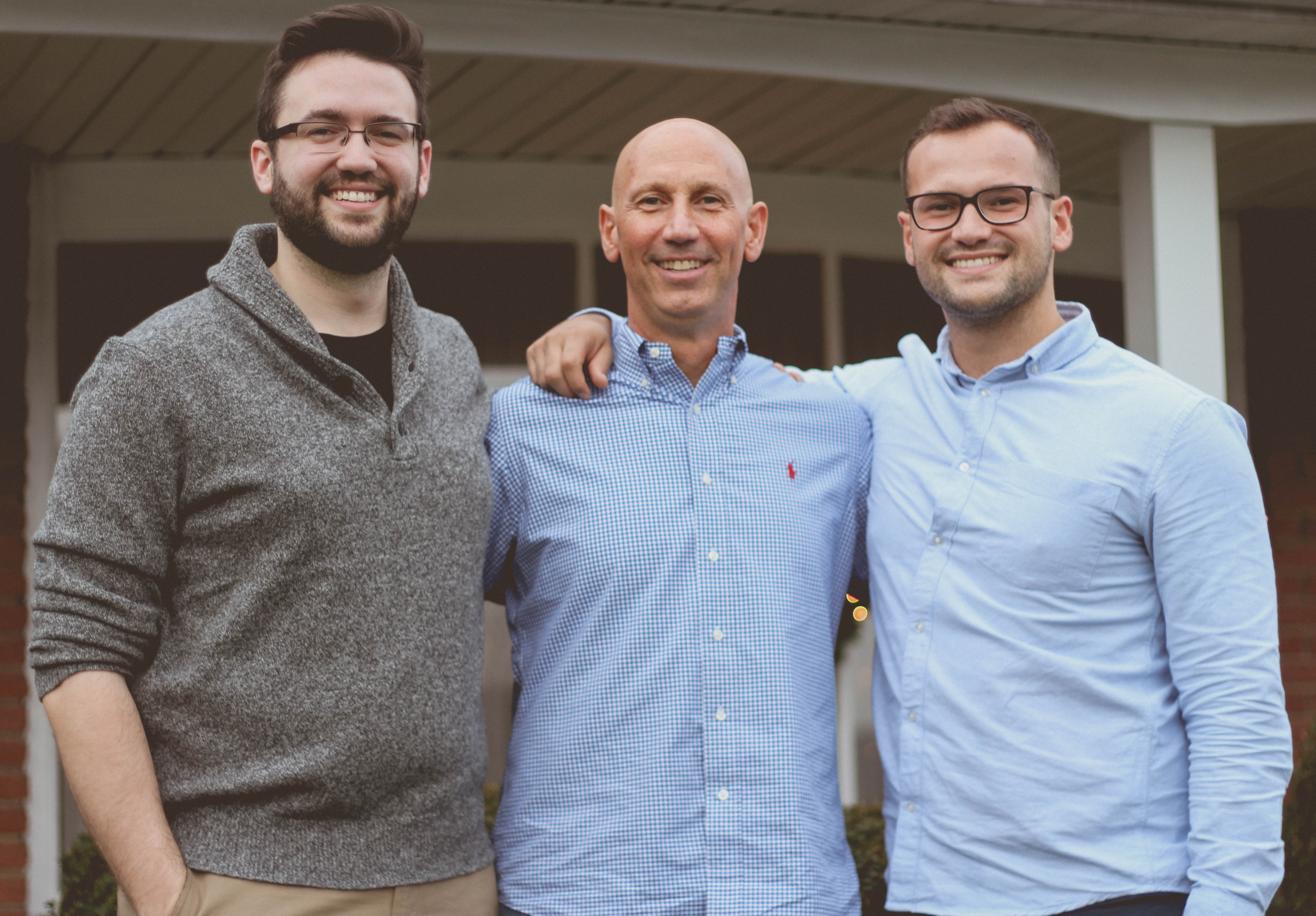 John Angelo with his sons